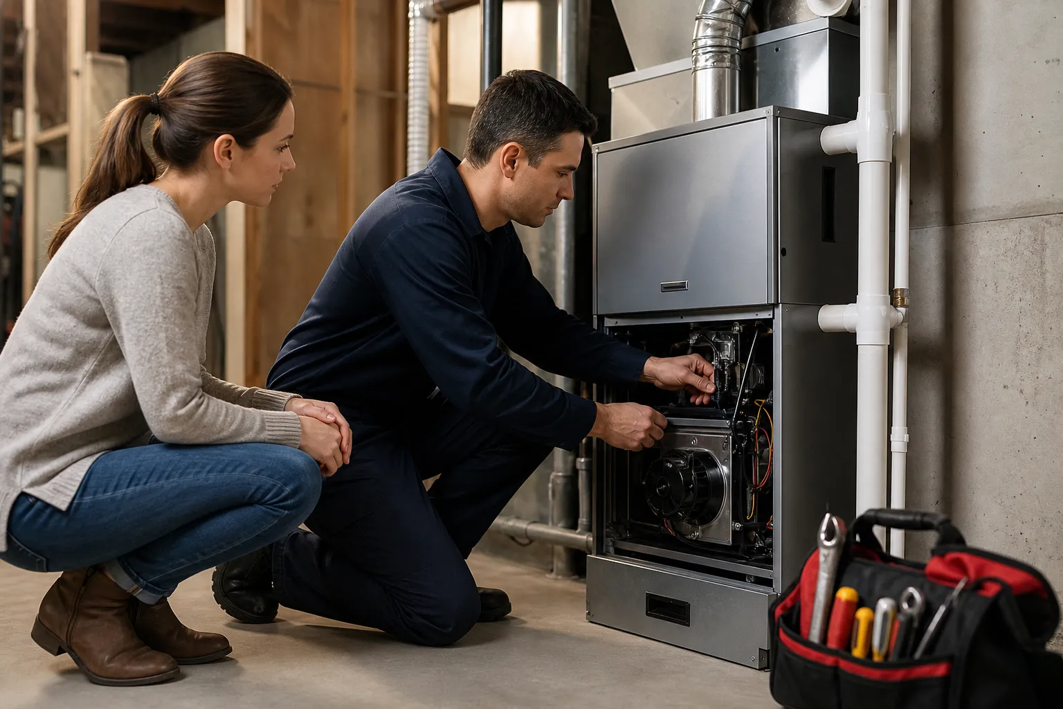 Gas furnace installation