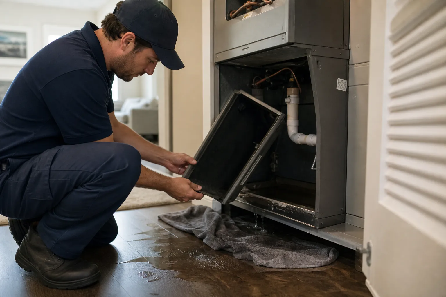 AC leaking water