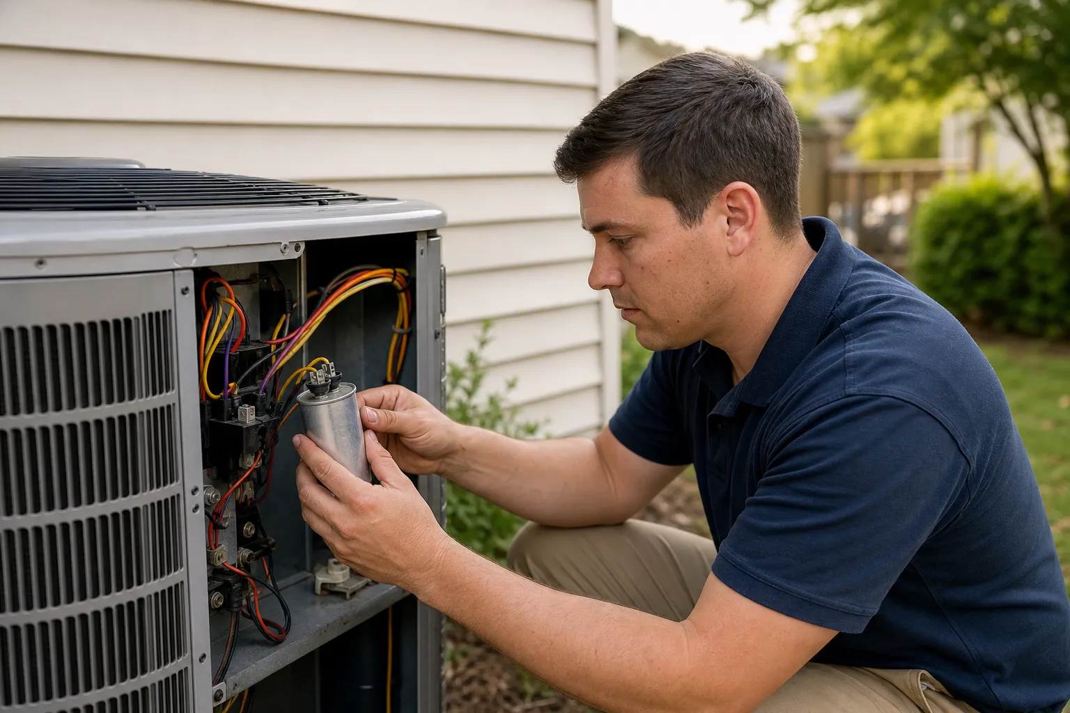 Replace a failing AC capacitor