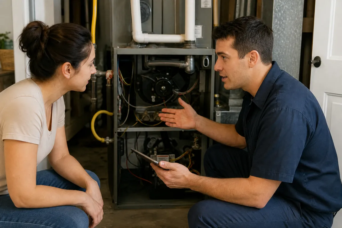 Furnace repair with clear next steps