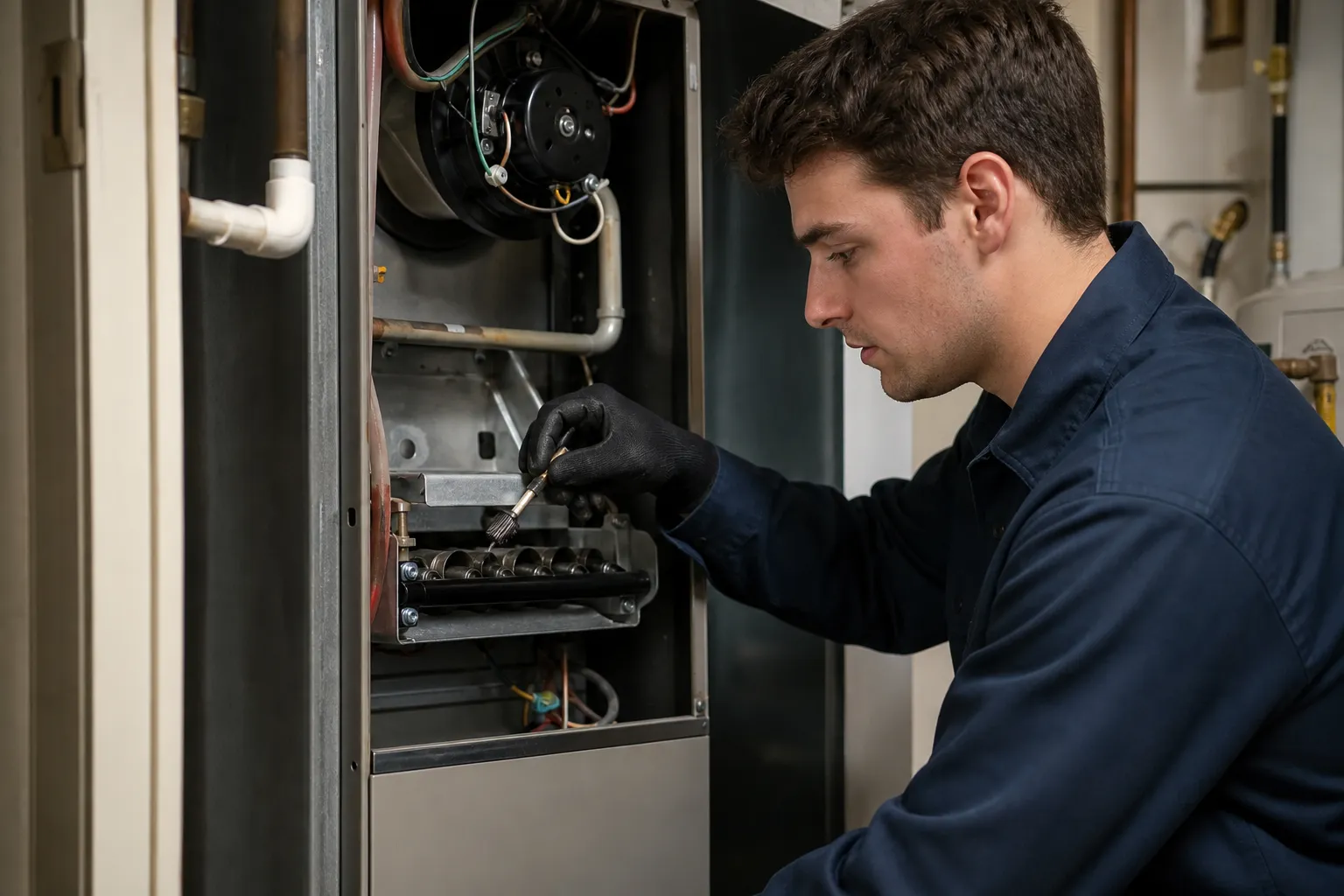 Flame sensor cleaning