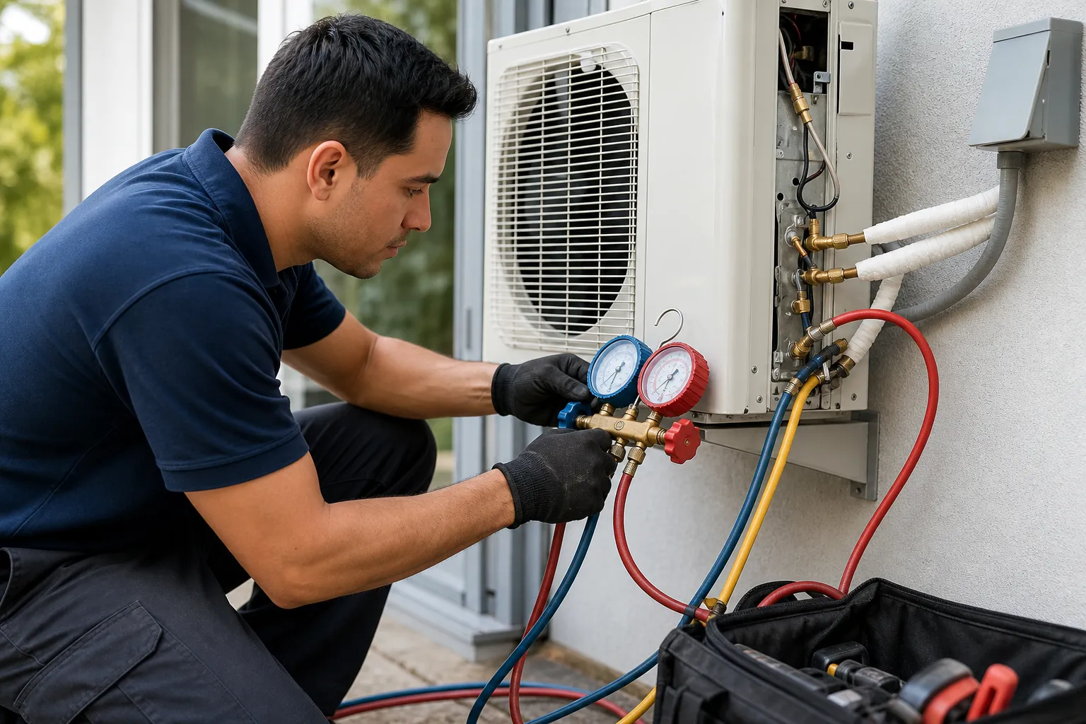 Stop mini-split refrigerant loss