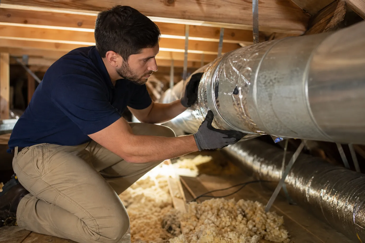 Find and fix leaking ductwork