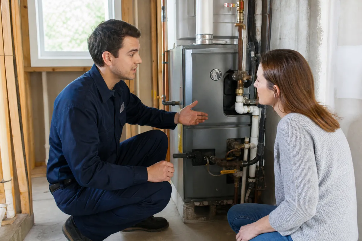 Boiler service with clear scope